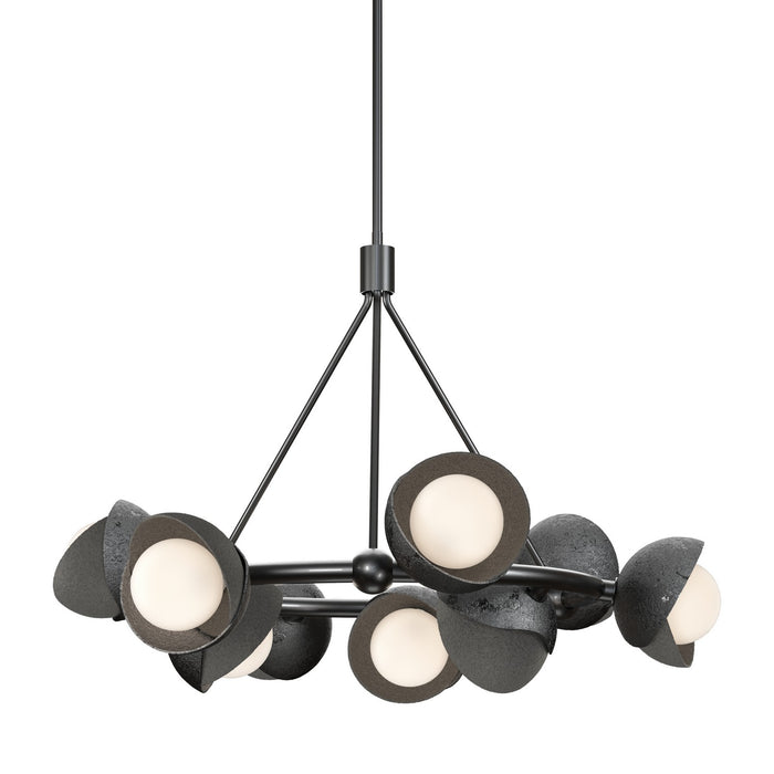 Brooklyn 9-Light Double Shade Ring Pendant in Ink with Natural Iron Accent - 131068-SKT-MULT-89-20-GG0711 by Hubbardton Forge