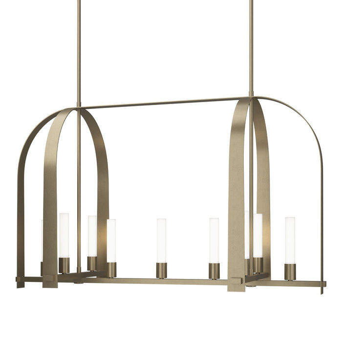 Triomphe 9-Light Linear Pendant in Soft Gold - 131075-SKT-MULT-84-FD0462 by Hubbardton Forge