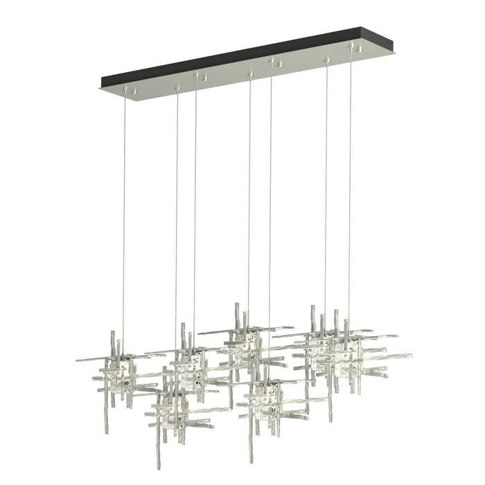 Tura 7-Light Seeded Glass Pendant in Vintage Platinum - 131095-SKT-STND-82-II0728 by Hubbardton Forge