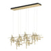 Tura 7-Light Seeded Glass Pendant in Modern Brass - 131095-SKT-STND-86-II0728 by Hubbardton Forge