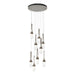 Link 9-Light Blown Glass Pendant in Bronze - 131100-SKT-STND-05-YJ0434 by Hubbardton Forge