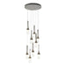 Link 9-Light Blown Glass Pendant in Dark Smoke - 131100-SKT-STND-07-YG0434 by Hubbardton Forge