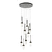 Link 9-Light Blown Glass Pendant in Black - 131100-SKT-STND-10-YJ0434 by Hubbardton Forge