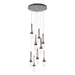 Link 9-Light Blown Glass Pendant in Oil Rubbed Bronze - 131100-SKT-STND-14-YG0434 by Hubbardton Forge