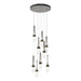 Link 9-Light Blown Glass Pendant in Oil Rubbed Bronze - 131100-SKT-STND-14-YJ0434 by Hubbardton Forge