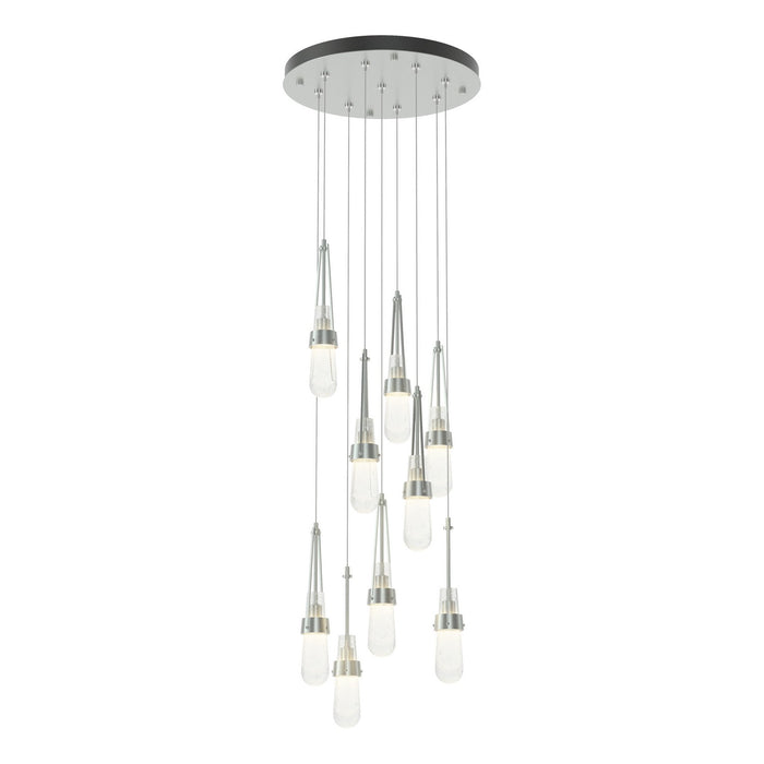 Link 9-Light Blown Glass Pendant in Vintage Platinum - 131100-SKT-STND-82-YG0434 by Hubbardton Forge