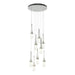 Link 9-Light Blown Glass Pendant in Vintage Platinum - 131100-SKT-STND-82-YG0434 by Hubbardton Forge