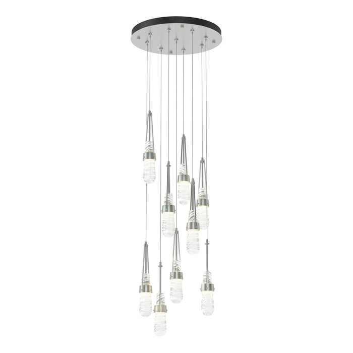 Link 9-Light Blown Glass Pendant in Vintage Platinum - 131100-SKT-STND-82-YJ0434 by Hubbardton Forge