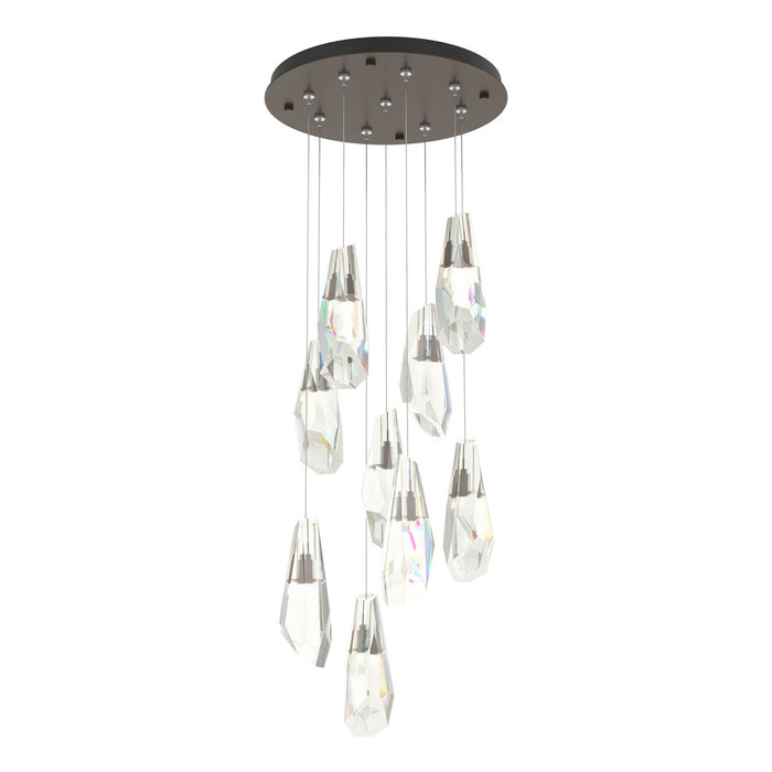 Luma 9-Light Large Crystal Pendant in Bronze - 131101-SKT-STND-05-CR by Hubbardton Forge