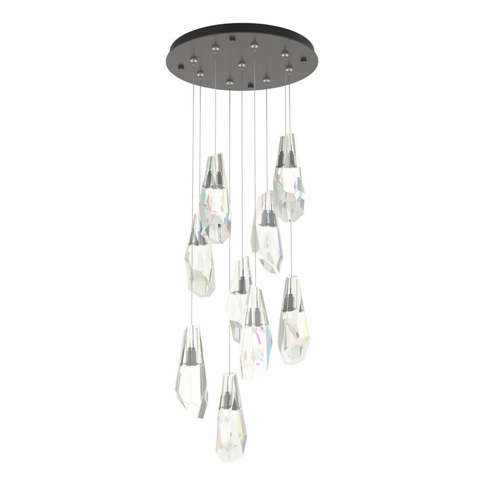 Luma 9-Light Large Crystal Pendant in Dark Smoke - 131101-SKT-STND-07-CR by Hubbardton Forge