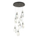 Luma 9-Light Large Crystal Pendant in Natural Iron - 131101-SKT-STND-20-CR by Hubbardton Forge