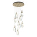 Luma 9-Light Large Crystal Pendant in Soft Gold - 131101-SKT-STND-84-CR by Hubbardton Forge