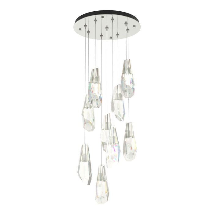 Luma 9-Light Large Crystal Pendant in Sterling - 131101-SKT-STND-85-CR by Hubbardton Forge