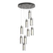 Exos Glass 9-Light Pendant in Dark Smoke - 131104-SKT-STND-07-ZM0065 by Hubbardton Forge