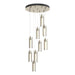 Exos Glass 9-Light Pendant in Soft Gold - 131104-SKT-STND-84-ZM0065 by Hubbardton Forge