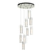 Exos Glass 9-Light Pendant in Sterling - 131104-SKT-STND-85-GG0065 by Hubbardton Forge