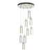 Exos Glass 9-Light Pendant in Sterling - 131104-SKT-STND-85-ZM0065 by Hubbardton Forge