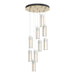 Exos Glass 9-Light Pendant in Modern Brass - 131104-SKT-STND-86-GG0065 by Hubbardton Forge