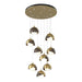 Brooklyn 9-Light Double Shade Pendant in Modern Brass with Bronze Accent - 131105-SKT-STND-86-05-GG0711 by Hubbardton Forge