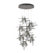 Tura 9-Light Seeded Glass Pendant in Dark Smoke - 131107-SKT-STND-07-II0728 by Hubbardton Forge