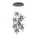 Tura 9-Light Seeded Glass Pendant in Black - 131107-SKT-STND-10-II0728 by Hubbardton Forge