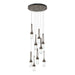 Link 9-Light Clear Glass Pendant in Bronze - 131108-SKT-STND-05-ZM0434 by Hubbardton Forge