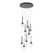 Link 9-Light Clear Glass Pendant in Dark Smoke - 131108-SKT-STND-07-ZM0434 by Hubbardton Forge