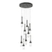 Link 9-Light Clear Glass Pendant in Natural Iron - 131108-SKT-STND-20-ZM0434 by Hubbardton Forge