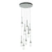 Link 9-Light Clear Glass Pendant in Vintage Platinum - 131108-SKT-STND-82-ZM0434 by Hubbardton Forge