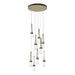 Link 9-Light Clear Glass Pendant in Soft Gold - 131108-SKT-STND-84-ZM0434 by Hubbardton Forge