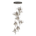 Tura 9-Light Frosted Glass Pendant in Bronze - 131109-SKT-STND-05-YC0305 by Hubbardton Forge