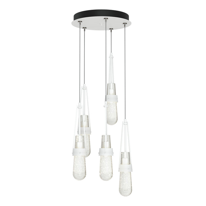 Link 5-Light Blown Glass Pendant in White - 131120-SKT-STND-02-YG0434 by Hubbardton Forge