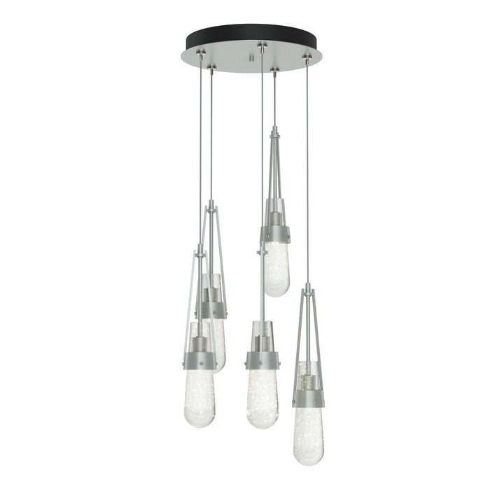 Link 5-Light Blown Glass Pendant in Vintage Platinum - 131120-SKT-STND-82-YG0434 by Hubbardton Forge