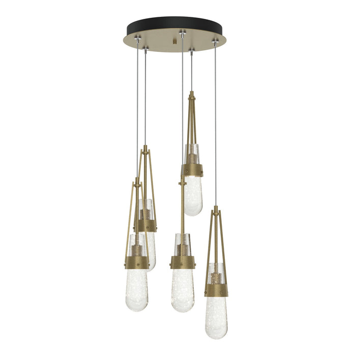 Link 5-Light Blown Glass Pendant in Soft Gold - 131120-SKT-STND-84-YG0434 by Hubbardton Forge