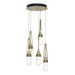 Link 5-Light Blown Glass Pendant in Soft Gold - 131120-SKT-STND-84-YJ0434 by Hubbardton Forge