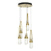 Link 5-Light Blown Glass Pendant in Modern Brass - 131120-SKT-STND-86-YG0434 by Hubbardton Forge