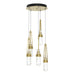 Link 5-Light Blown Glass Pendant in Modern Brass - 131120-SKT-STND-86-YJ0434 by Hubbardton Forge