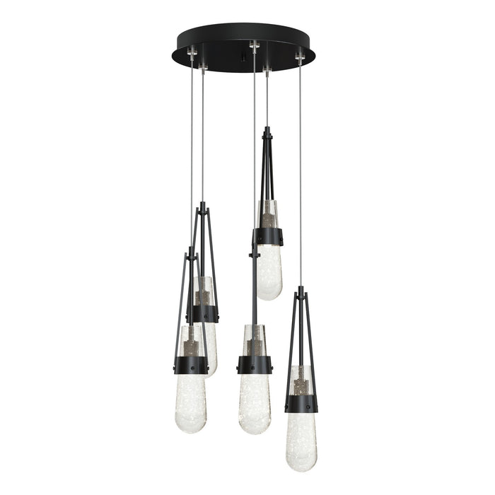 Link 5-Light Blown Glass Pendant in Ink - 131120-SKT-STND-89-YG0434 by Hubbardton Forge