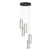 Exos Glass 5-Light Pendant in Natural Iron - 131124-SKT-STND-20-GG0065 by Hubbardton Forge