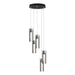 Exos Glass 5-Light Pendant in Natural Iron - 131124-SKT-STND-20-ZM0065 by Hubbardton Forge