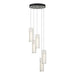 Exos Glass 5-Light Pendant in Sterling - 131124-SKT-STND-85-GG0065 by Hubbardton Forge