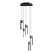 Exos Glass 5-Light Pendant in Ink - 131124-SKT-STND-89-ZM0065 by Hubbardton Forge