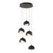 Brooklyn 5-Light Double Shade Pendant in Bronze with Black Accent - 131125-SKT-STND-05-10-GG0711 by Hubbardton Forge