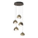 Brooklyn 5-Light Double Shade Pendant in Bronze with Soft Gold Accent - 131125-SKT-STND-05-84-GG0711 by Hubbardton Forge