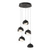 Brooklyn 5-Light Double Shade Pendant in Oil Rubbed Bronze with Black Accent - 131125-SKT-STND-14-10-GG0711 by Hubbardton Forge