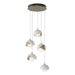 Brooklyn 5-Light Double Shade Pendant in Soft Gold with White Accent - 131125-SKT-STND-84-02-GG0711 by Hubbardton Forge