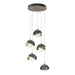 Brooklyn 5-Light Double Shade Pendant in Soft Gold with Ink Accent - 131125-SKT-STND-84-89-GG0711 by Hubbardton Forge