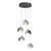 Brooklyn 5-Light Double Shade Pendant in Ink with Vintage Platinum Accent - 131125-SKT-STND-89-82-GG0711 by Hubbardton Forge