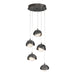 Brooklyn 5-Light Double Shade Pendant in Ink with Ink Accent - 131125-SKT-STND-89-89-GG0711 by Hubbardton Forge