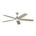 Lowden 60" Ceiling Fan in Brushed Steel